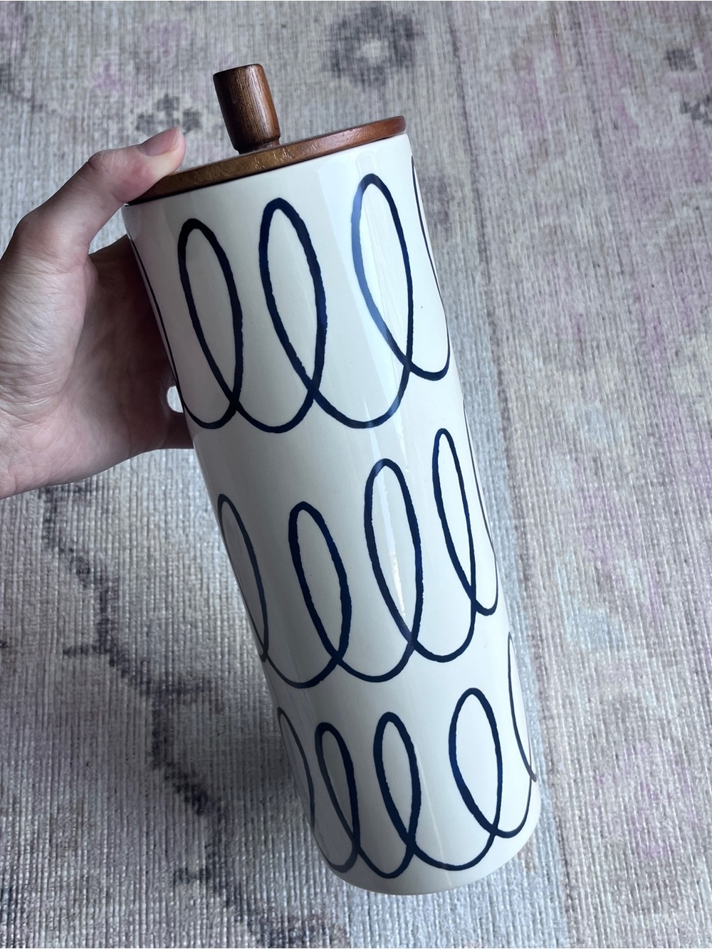 Kate Spade Lenox Charlotte Street Blue Loop Canister